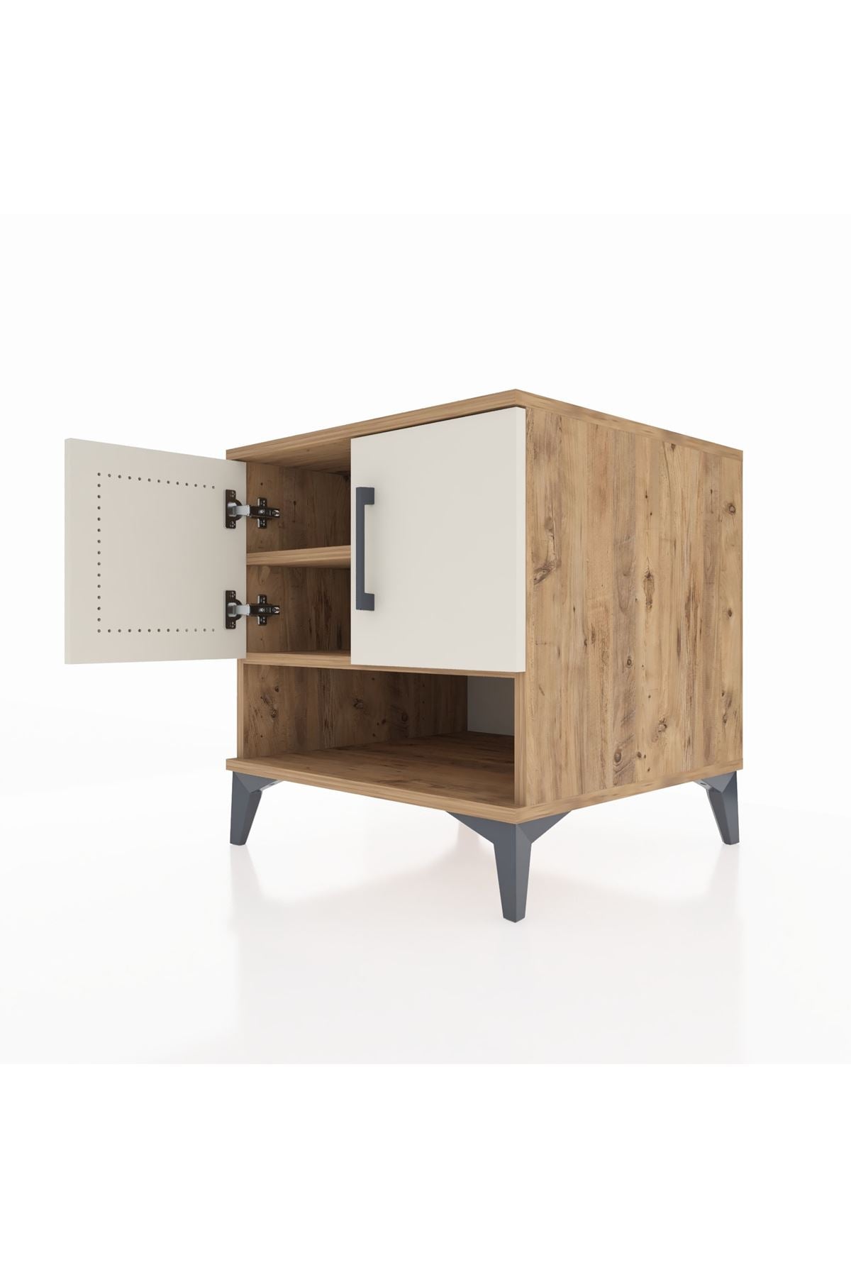 Kronos Komodin 2 Raflı 2 Kapaklı 60x59x64 - S78M010V7C