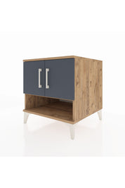 Kronos Komodin 2 Raflı 2 Kapaklı 60x59x64 Çam-Antrasit