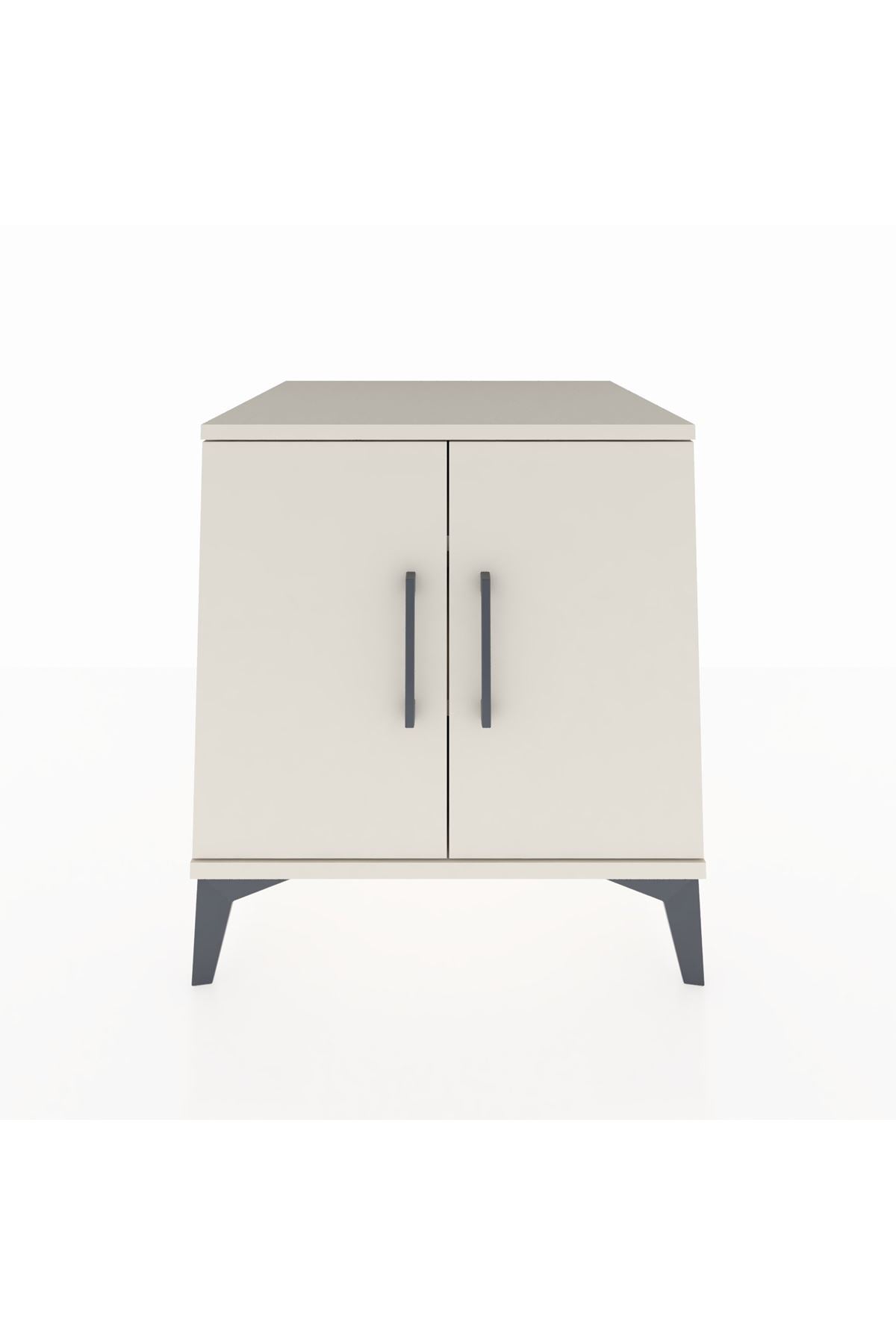 Kronos Komodin 2 Raflı 2 Kapaklı 60x59x64 Aytaşı-Aytaşı