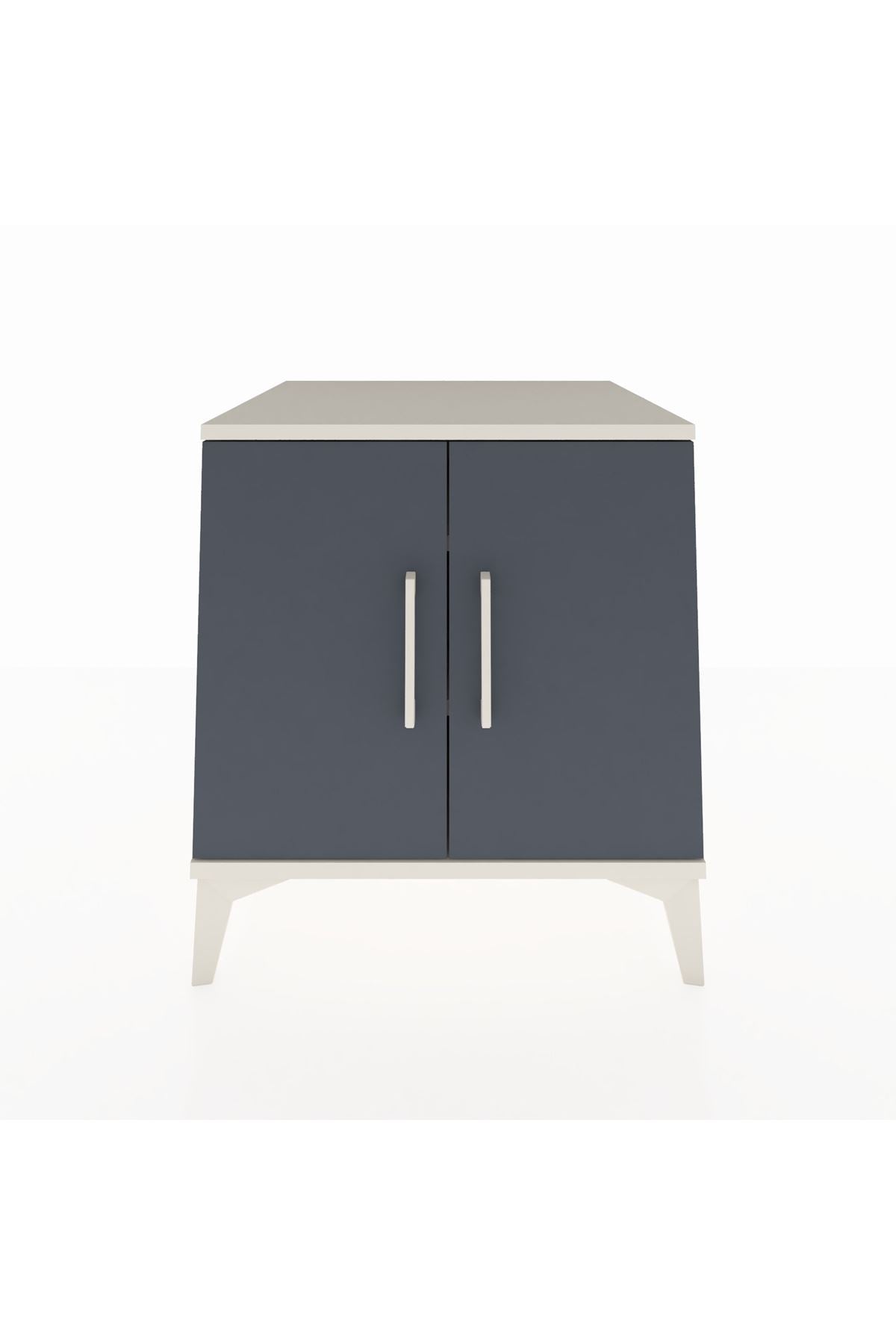 Kronos Komodin 2 Raflı 2 Kapaklı 60x59x64 Aytaşı-Antrasit