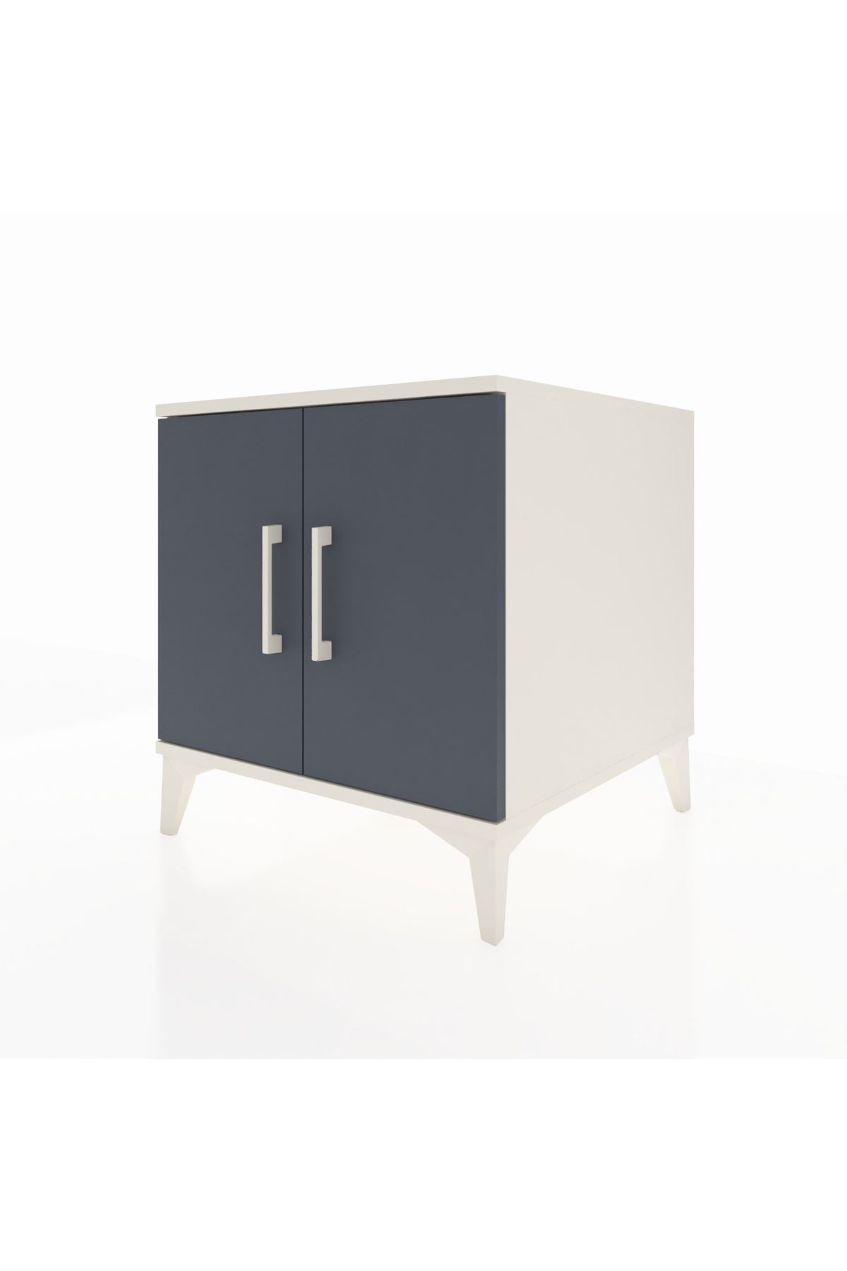 Kronos Komodin 2 Raflı 2 Kapaklı 60x59x64 Aytaşı-Antrasit