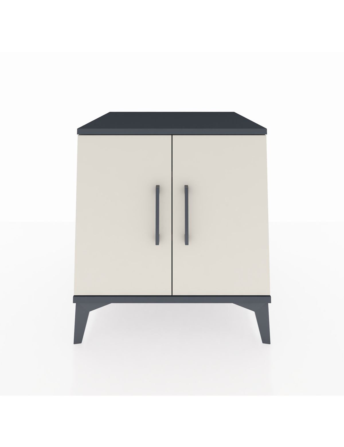 Kronos Komodin 2 Raflı 2 Kapaklı 60x59x64 Antrasit-Aytaşı