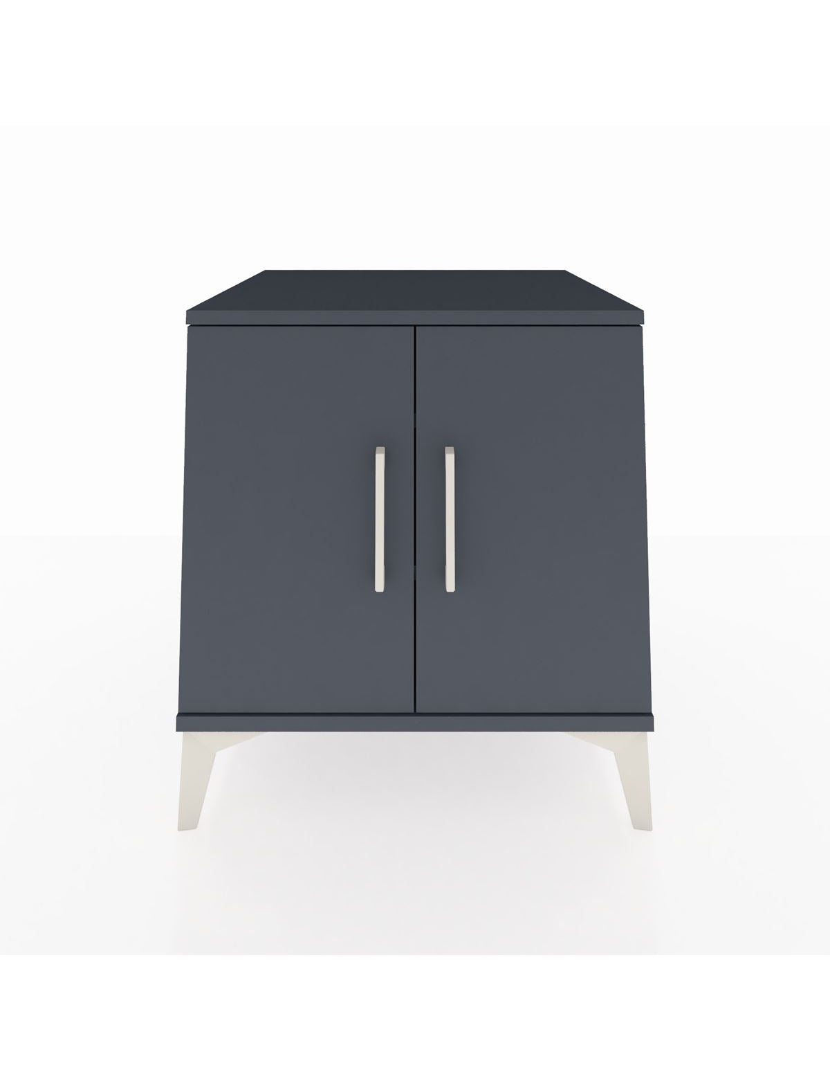 Kronos Komodin 2 Raflı 2 Kapaklı 60x59x64 Antrasit-Antrasit