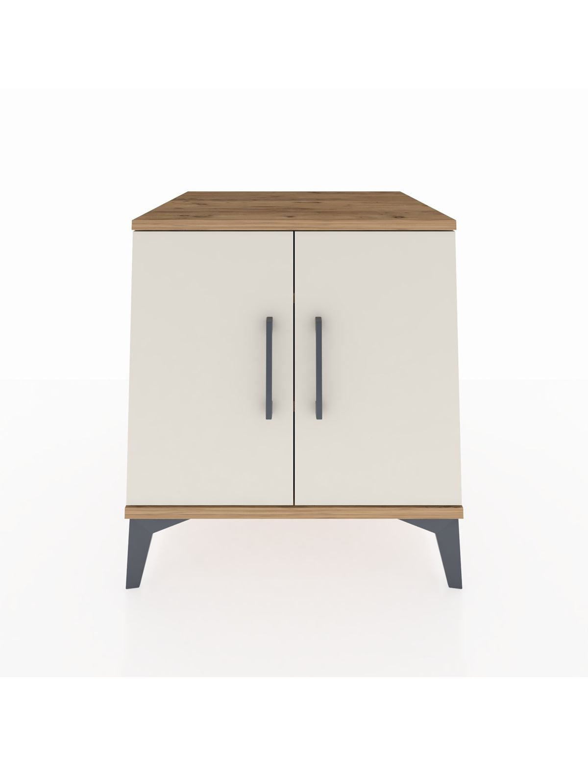 Kronos Komodin 2 Raflı 2 Kapaklı 60x59x64 Çam-Aytaşı