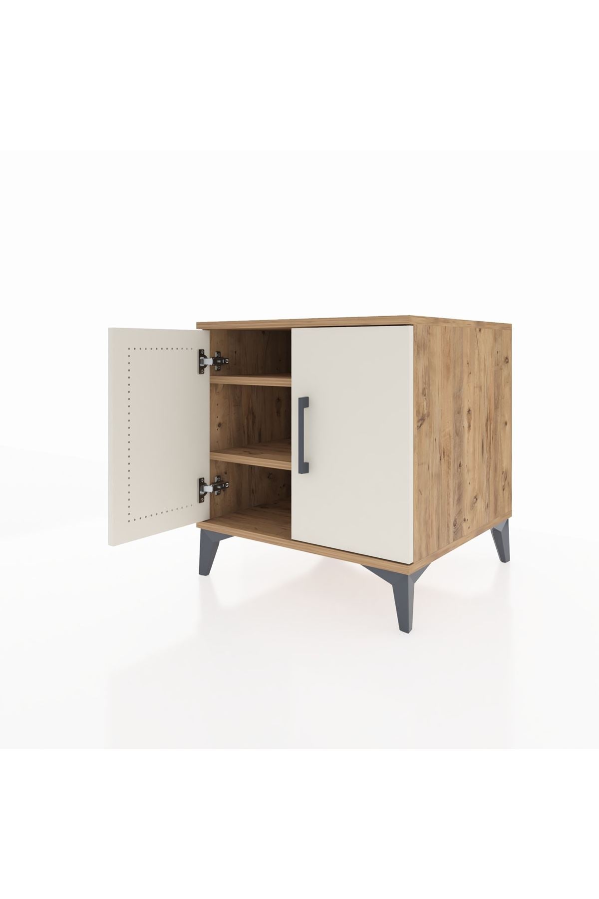 Kronos Komodin 2 Raflı 2 Kapaklı 60x59x64 - S78M011V7C