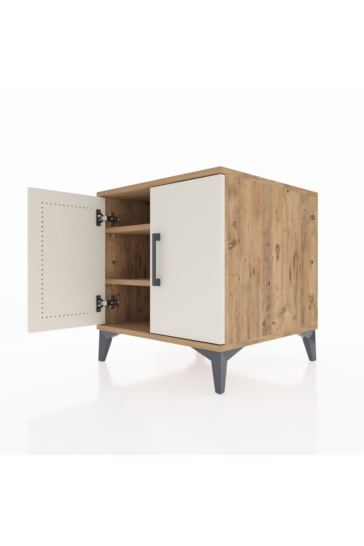 Kronos Komodin 2 Raflı 2 Kapaklı 60x59x64 - S78M011V7C