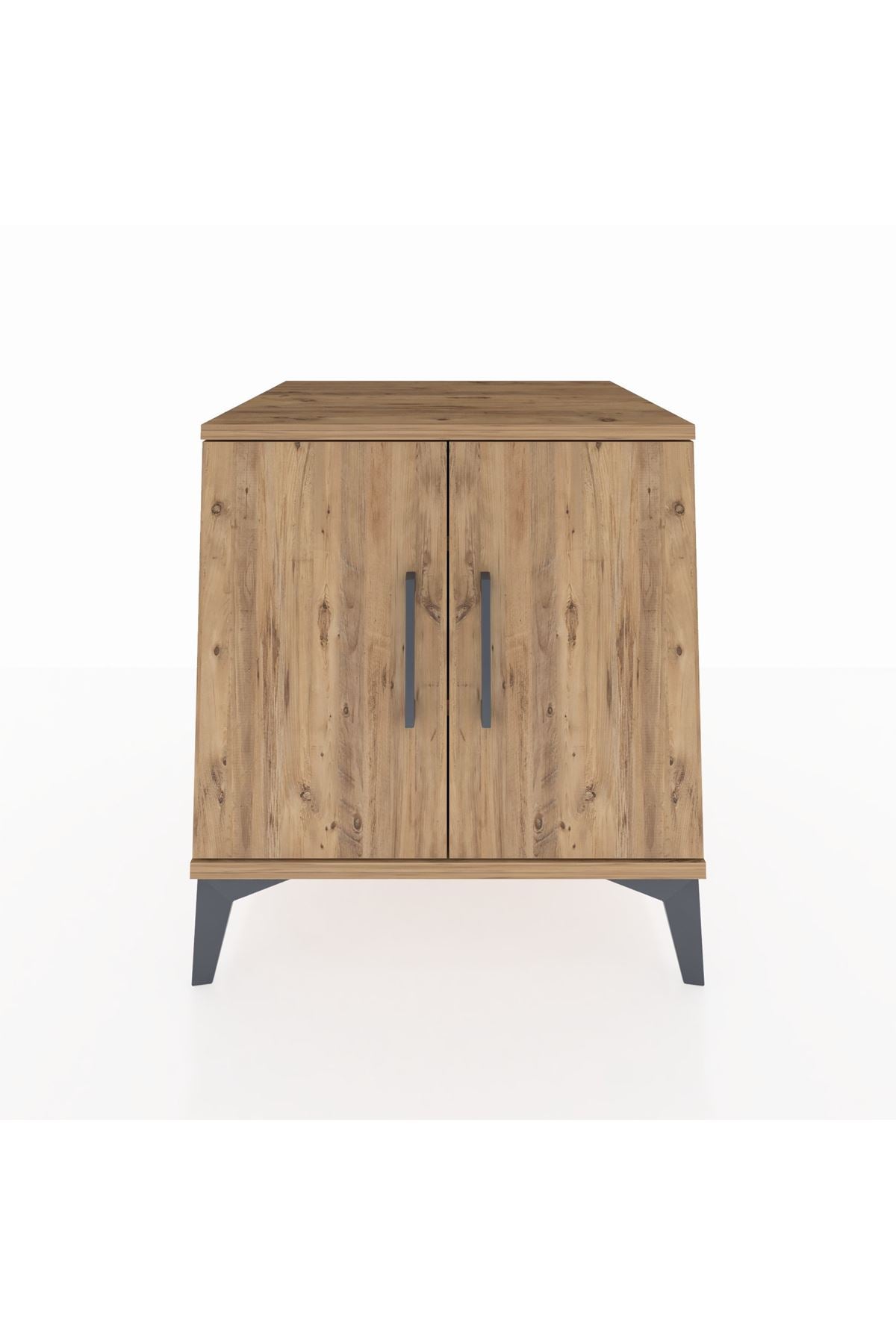 Kronos Komodin 2 Raflı 2 Kapaklı 60x59x64 Çam-Çam