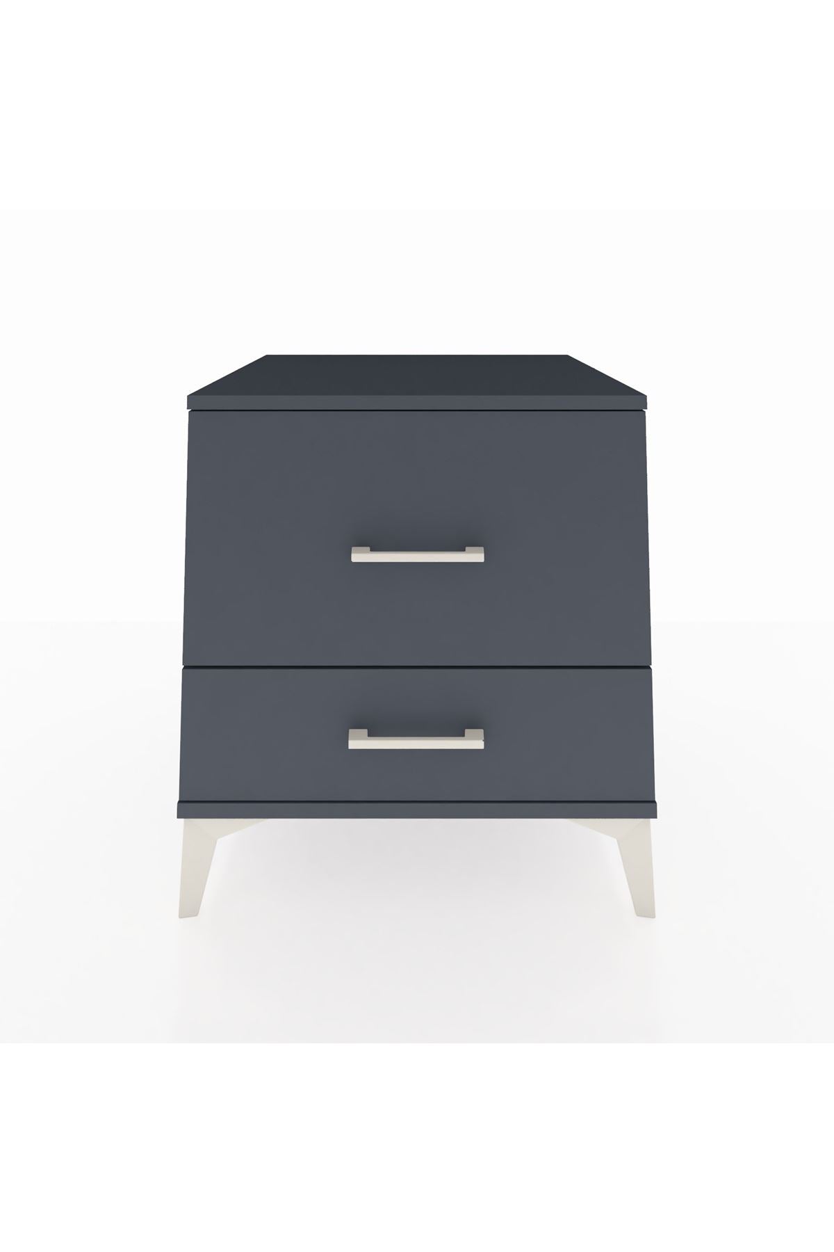 Kronos Komodin 2 Çekmeceli 60x59x64 Antrasit-Antrasit