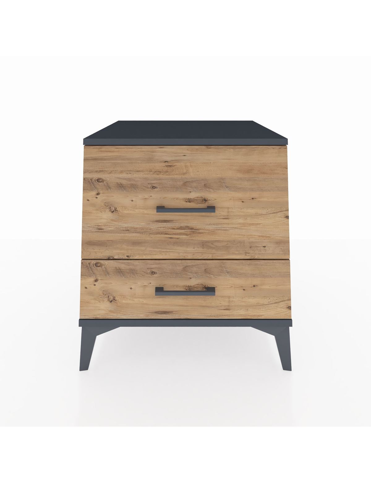 Kronos Komodin 2 Çekmeceli 60x59x64 Antrasit-Çam