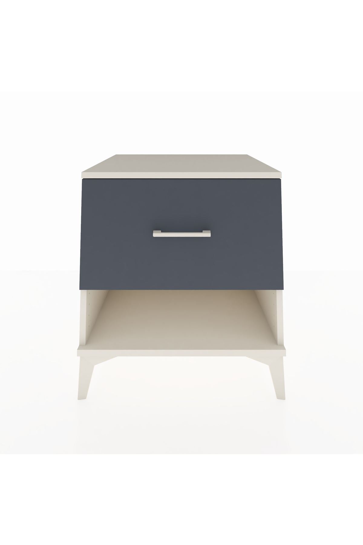 Kronos Komodin Tek Çekmeceli 60x59x64 Aytaşı-Antrasit