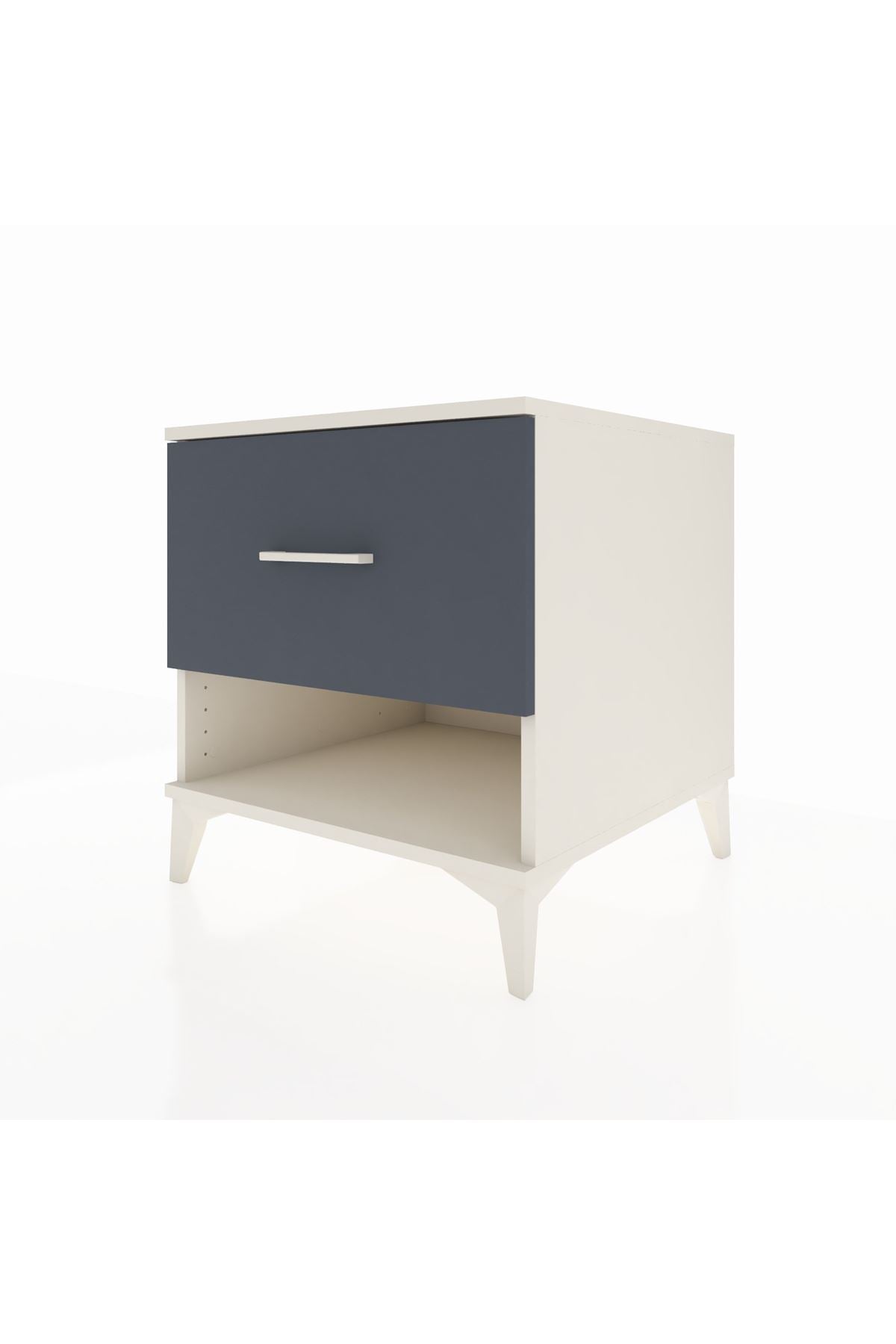 Kronos Komodin Tek Çekmeceli 60x59x64 Aytaşı-Antrasit