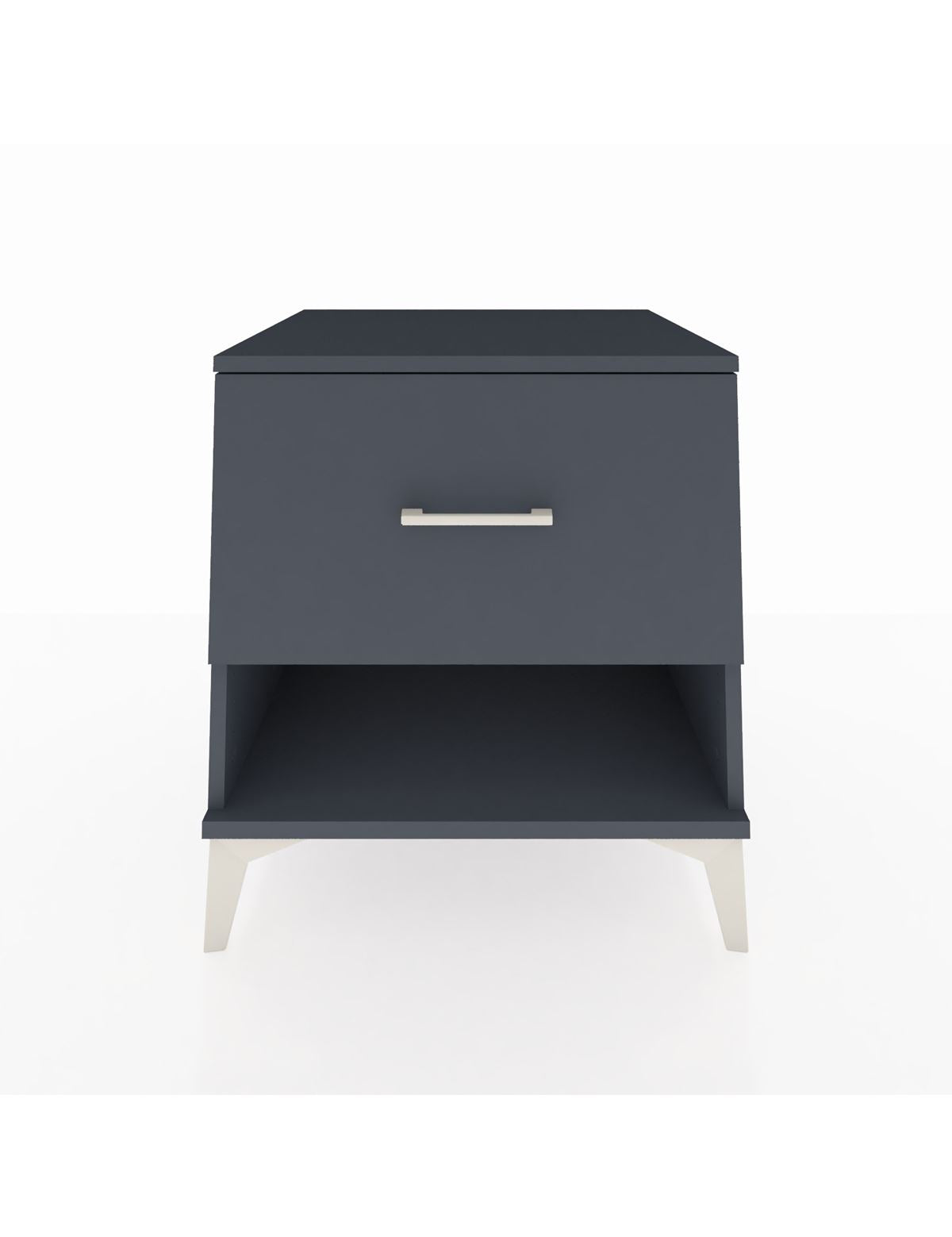 Kronos Komodin Tek Çekmeceli 60x59x64 Antrasit-Antrasit