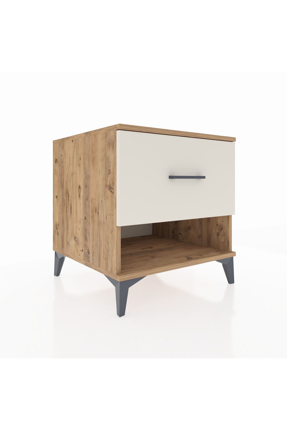 Kronos Komodin Tek Çekmeceli 60x59x64 Çam-Aytaşı