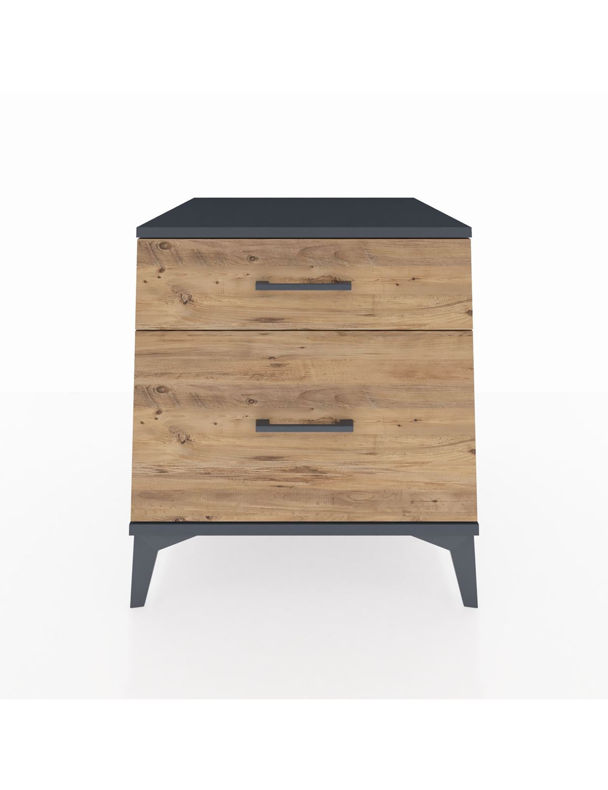 Kronos Komodin 2 Çekmeceli 60x59x64 Antrasit-Çam