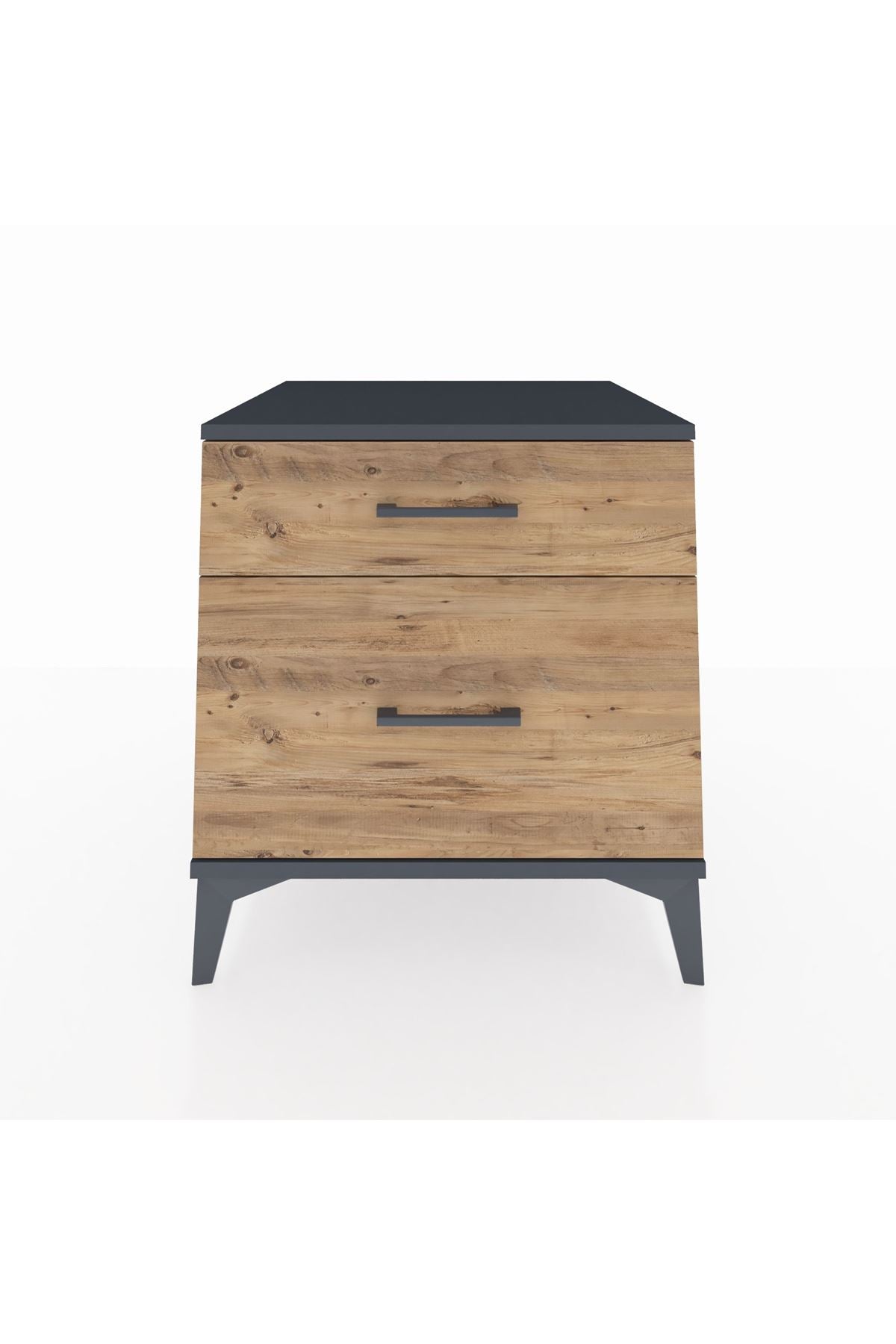 Kronos Komodin 2 Çekmeceli 60x59x64 Antrasit-Çam