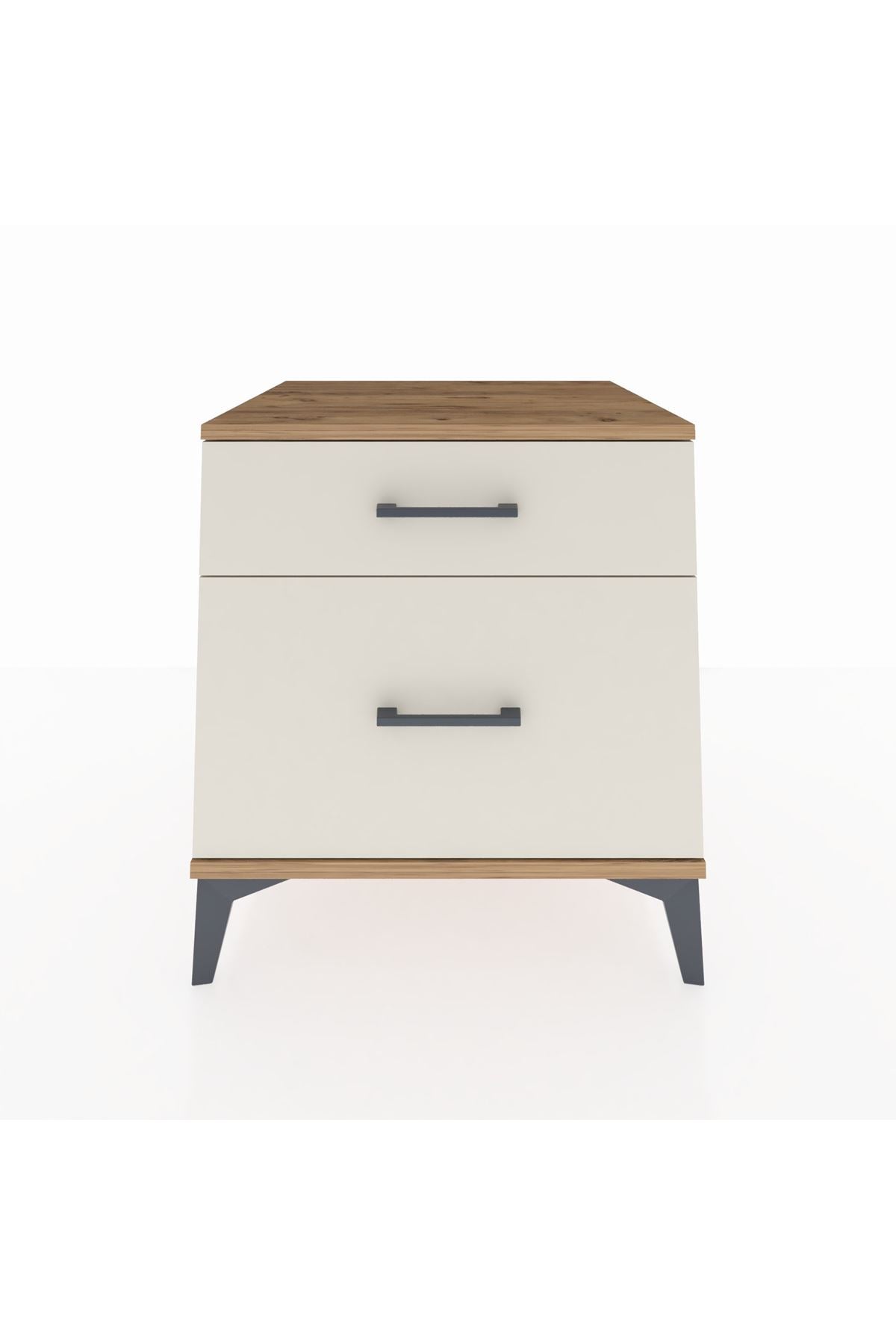 Kronos Komodin 2 Çekmeceli 60x59x64 Çam-Aytaşı