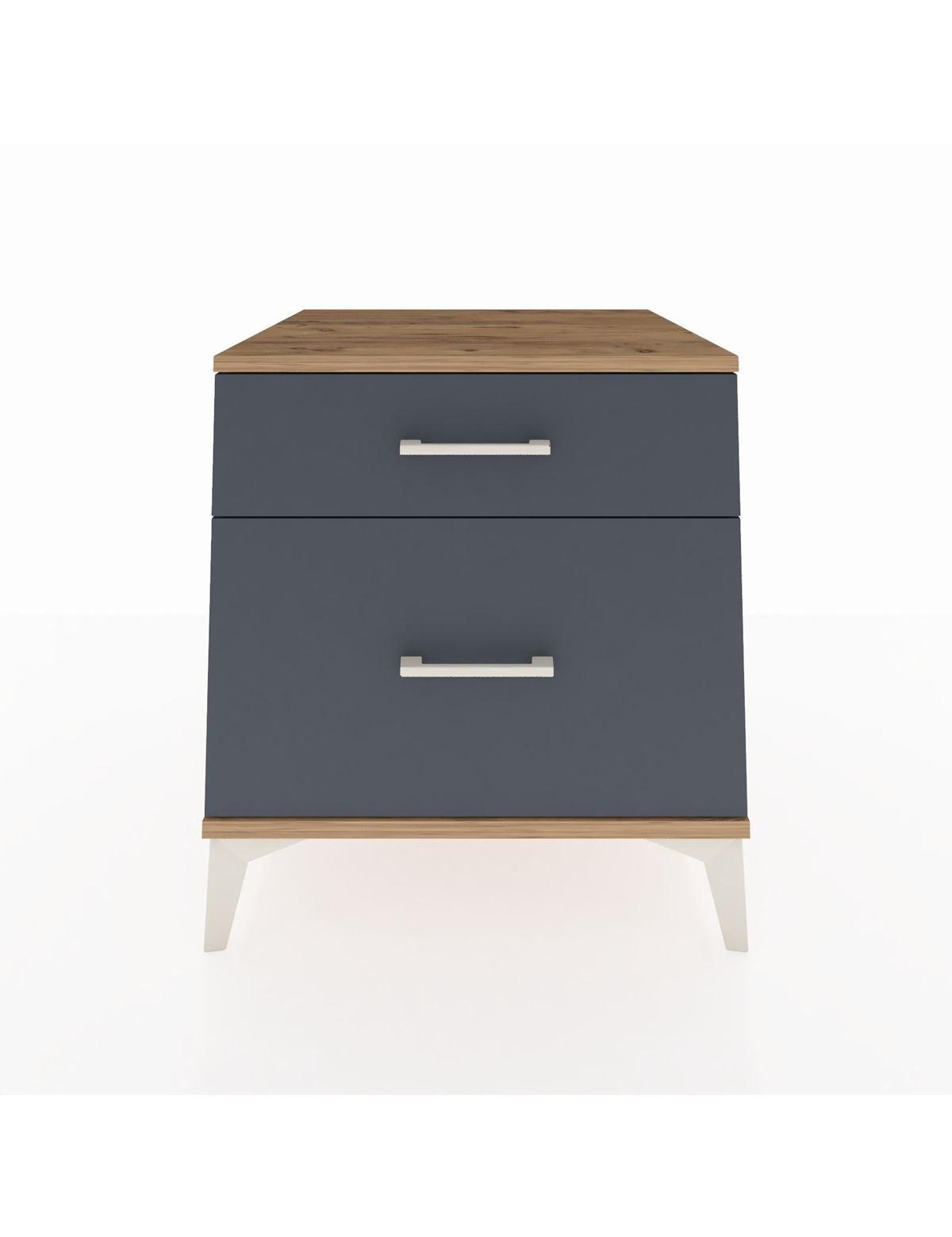 Kronos Komodin 2 Çekmeceli 60x59x64 Çam-Antrasit