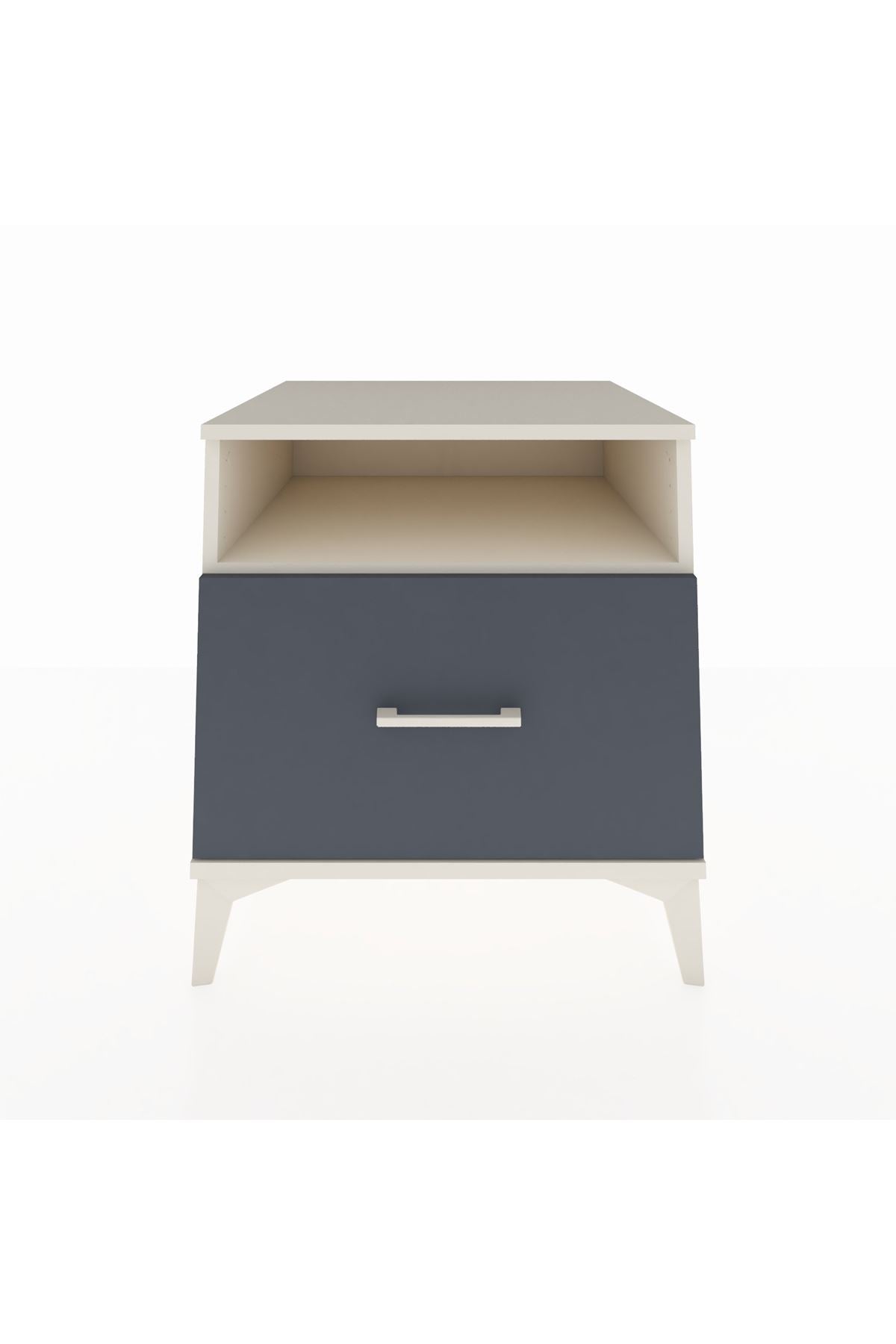 Kronos Komodin Tek Raflı Tek Çekmeceli 60x59x64 Aytaşı-Antrasit