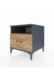 Kronos Komodin Tek Raflı Tek Çekmeceli 60x59x64 Antrasit-Çam