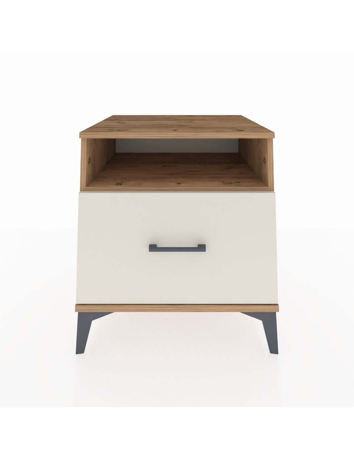 Kronos Komodin Tek Raflı Tek Çekmeceli 60x59x64 Çam-Aytaşı