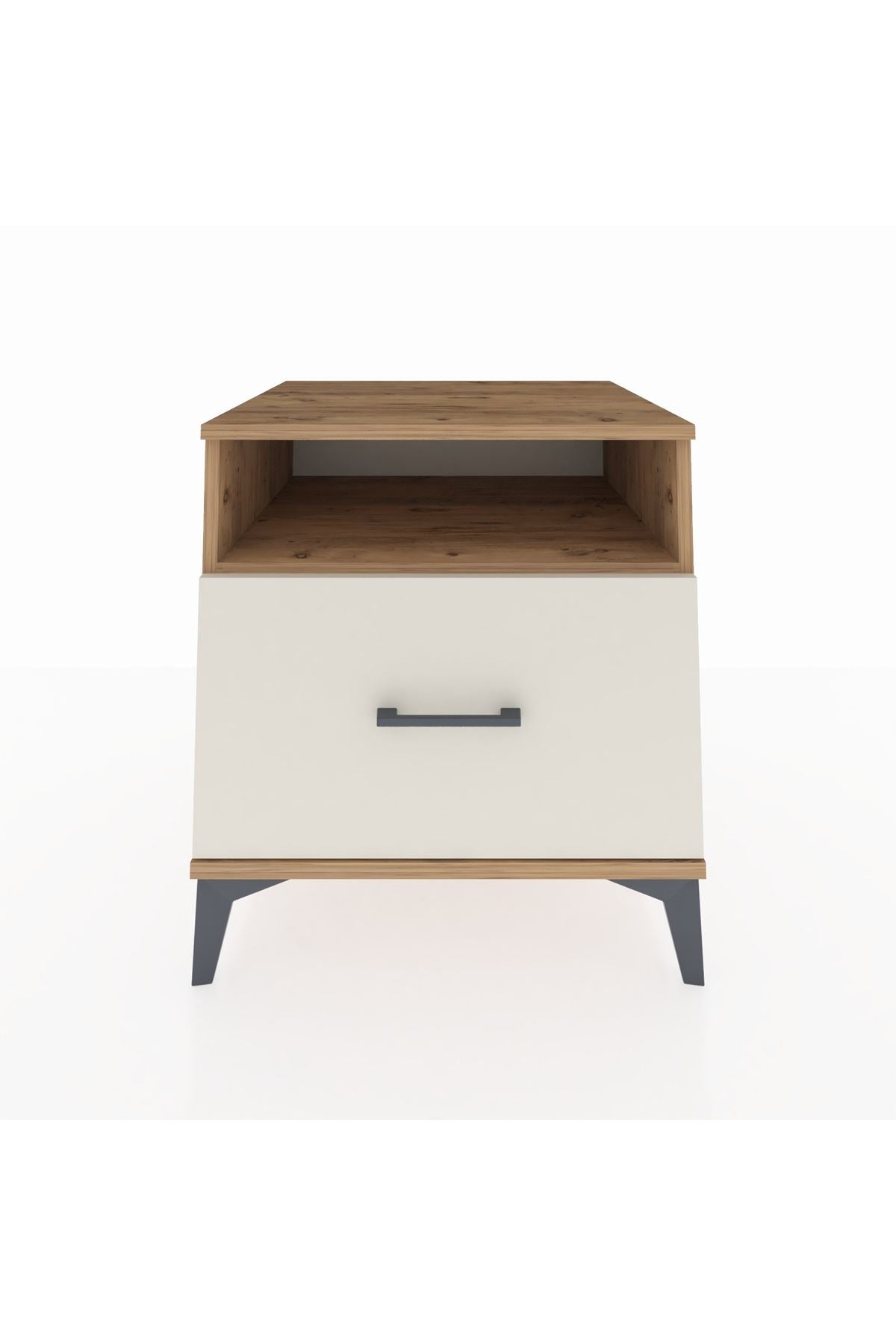 Kronos Komodin Tek Raflı Tek Çekmeceli 60x59x64 Çam-Aytaşı