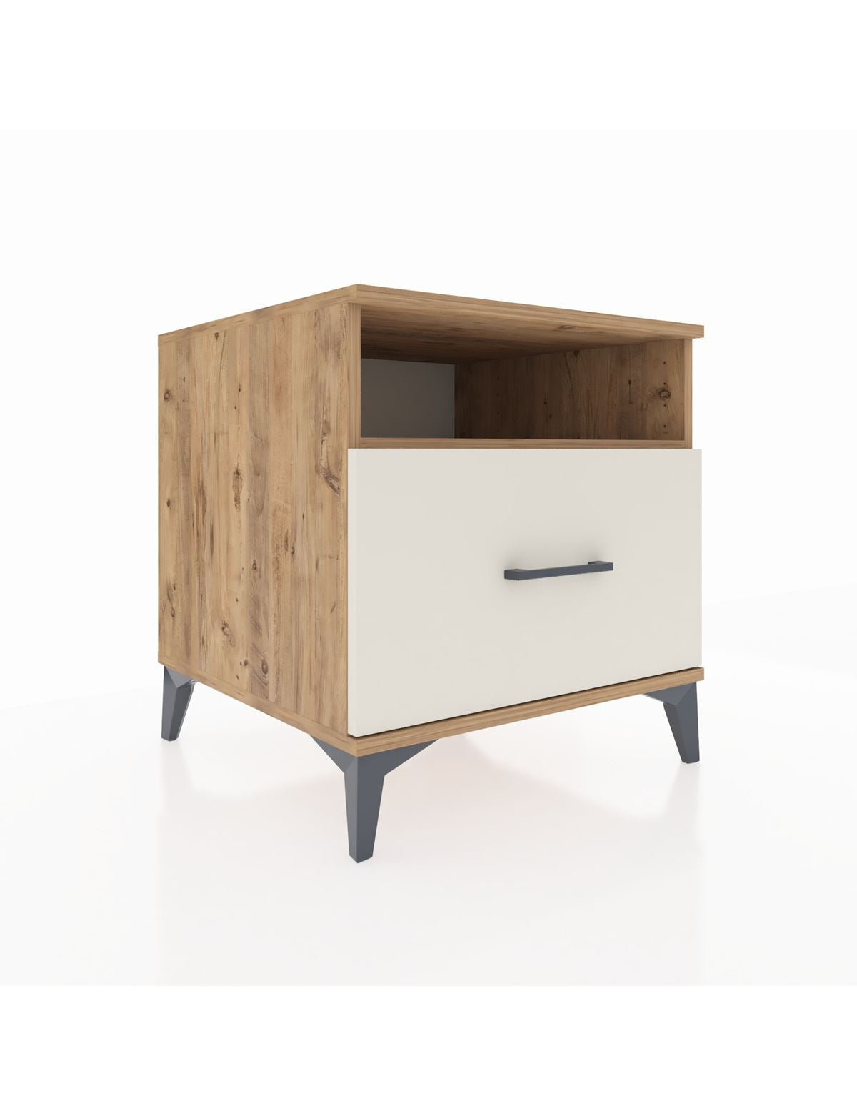 Kronos Komodin Tek Raflı Tek Çekmeceli 60x59x64 - S78M015V7C