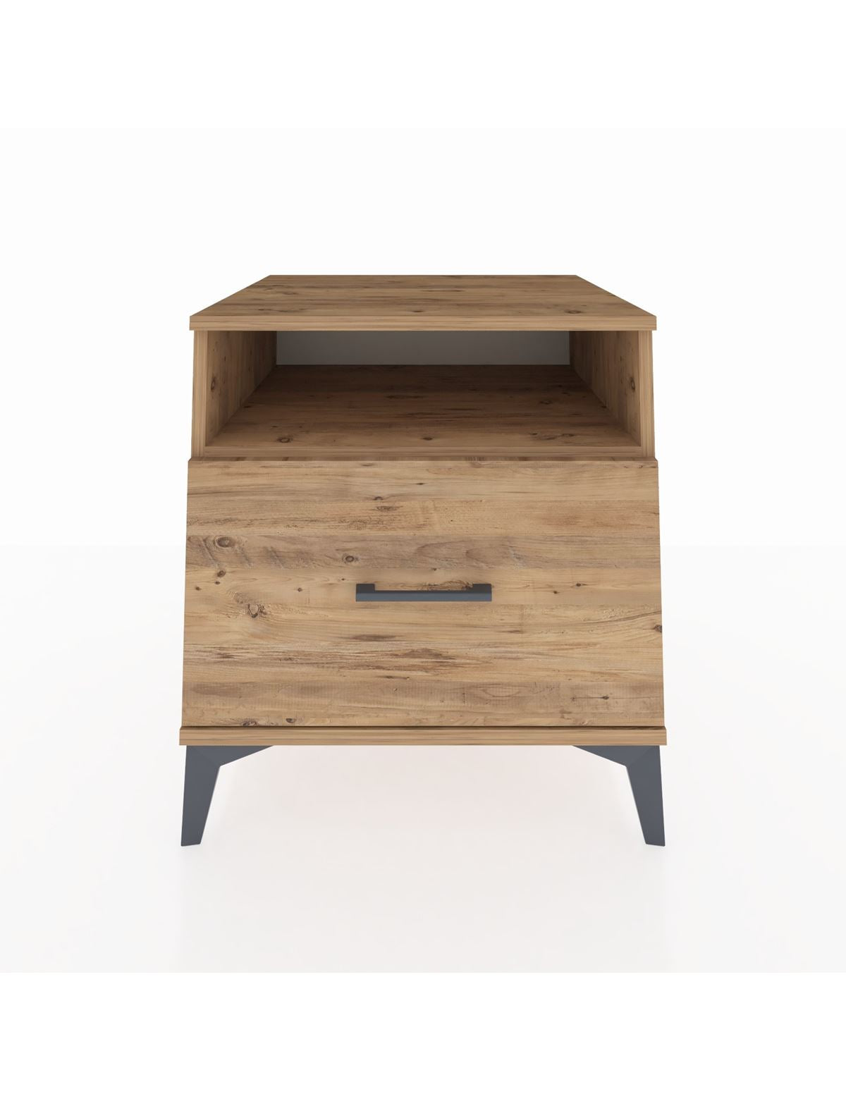 Kronos Komodin Tek Raflı Tek Çekmeceli 60x59x64 Çam-Çam