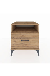 Kronos Komodin Tek Raflı Tek Çekmeceli 60x59x64 Çam-Çam