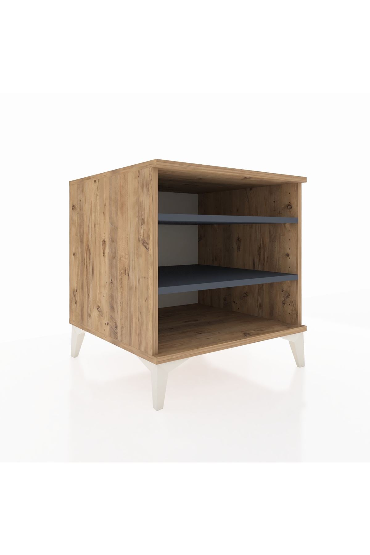 Kronos Komodin 2 Raflı 60x59x64 Çam-Antrasit