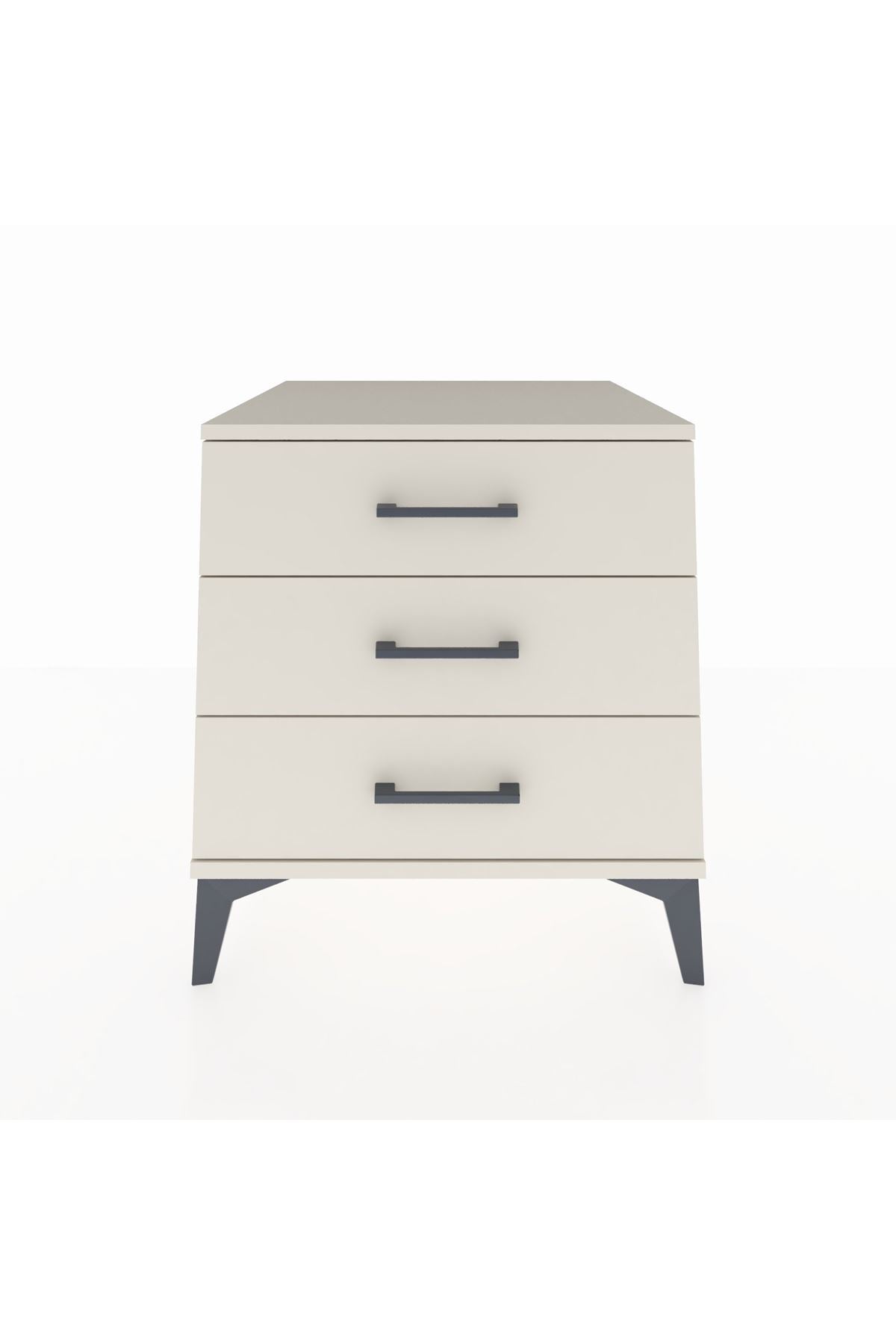 Kronos Komodin 3 Çekmeceli 60x59x64 Aytaşı-Aytaşı