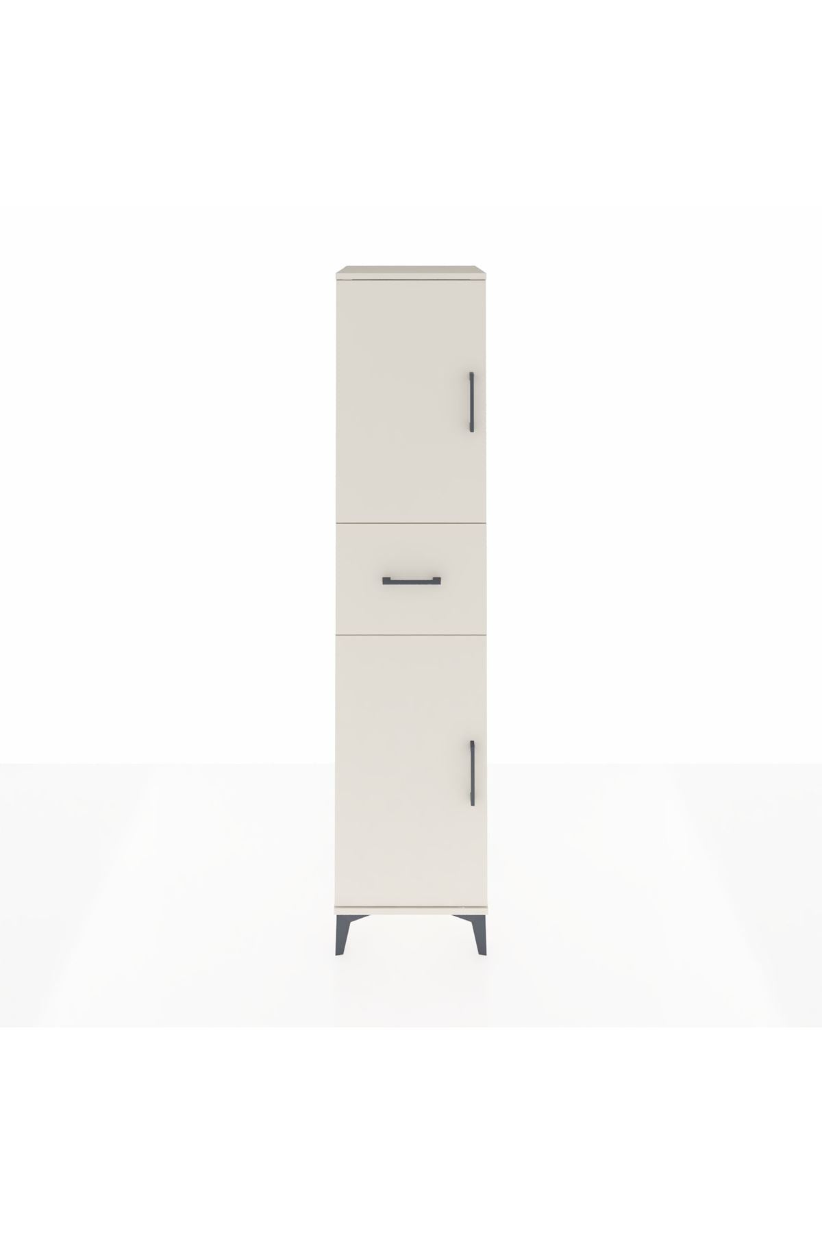 Hyperion Dolap 3 Raflı Tek Çekmeceli 2 Kapaklı 44x44x195 Aytaşı-Aytaşı