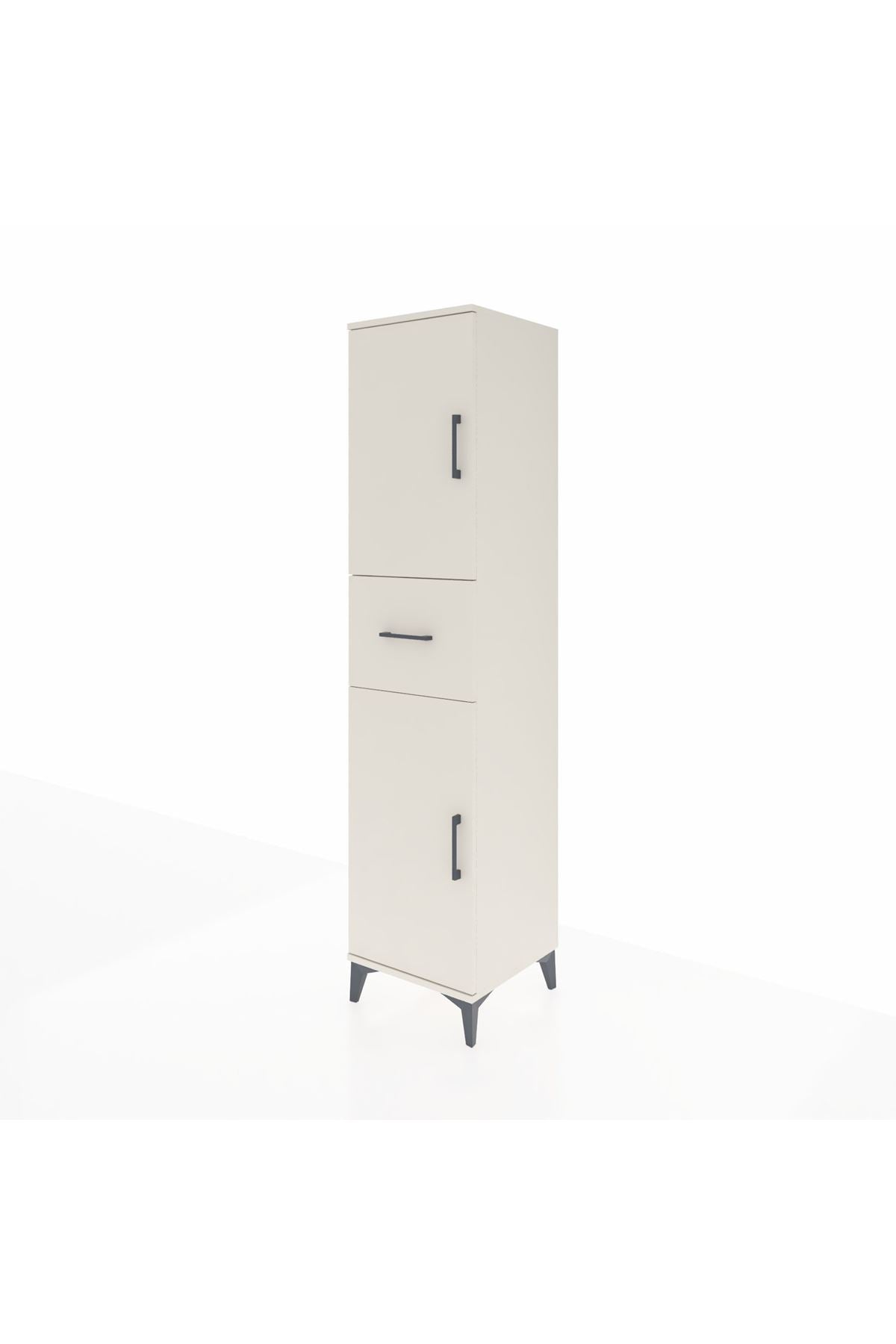 Hyperion Dolap 3 Raflı Tek Çekmeceli 2 Kapaklı 44x44x195 Aytaşı-Aytaşı