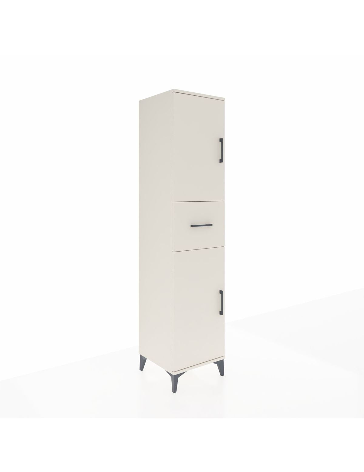 Hyperion Dolap 3 Raflı Tek Çekmeceli 2 Kapaklı 44x44x195 Aytaşı-Aytaşı