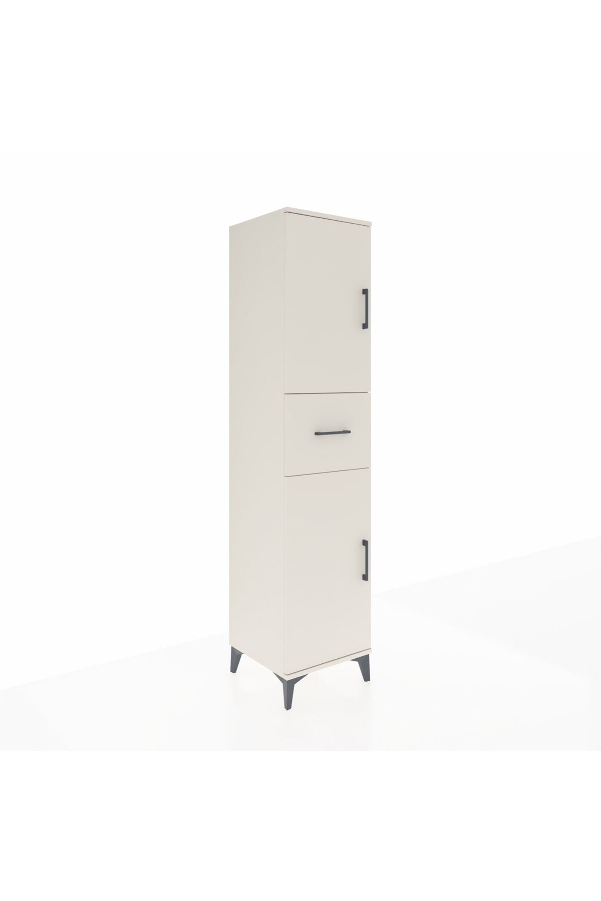 Hyperion Dolap 3 Raflı Tek Çekmeceli 2 Kapaklı 44x44x195 Aytaşı-Aytaşı