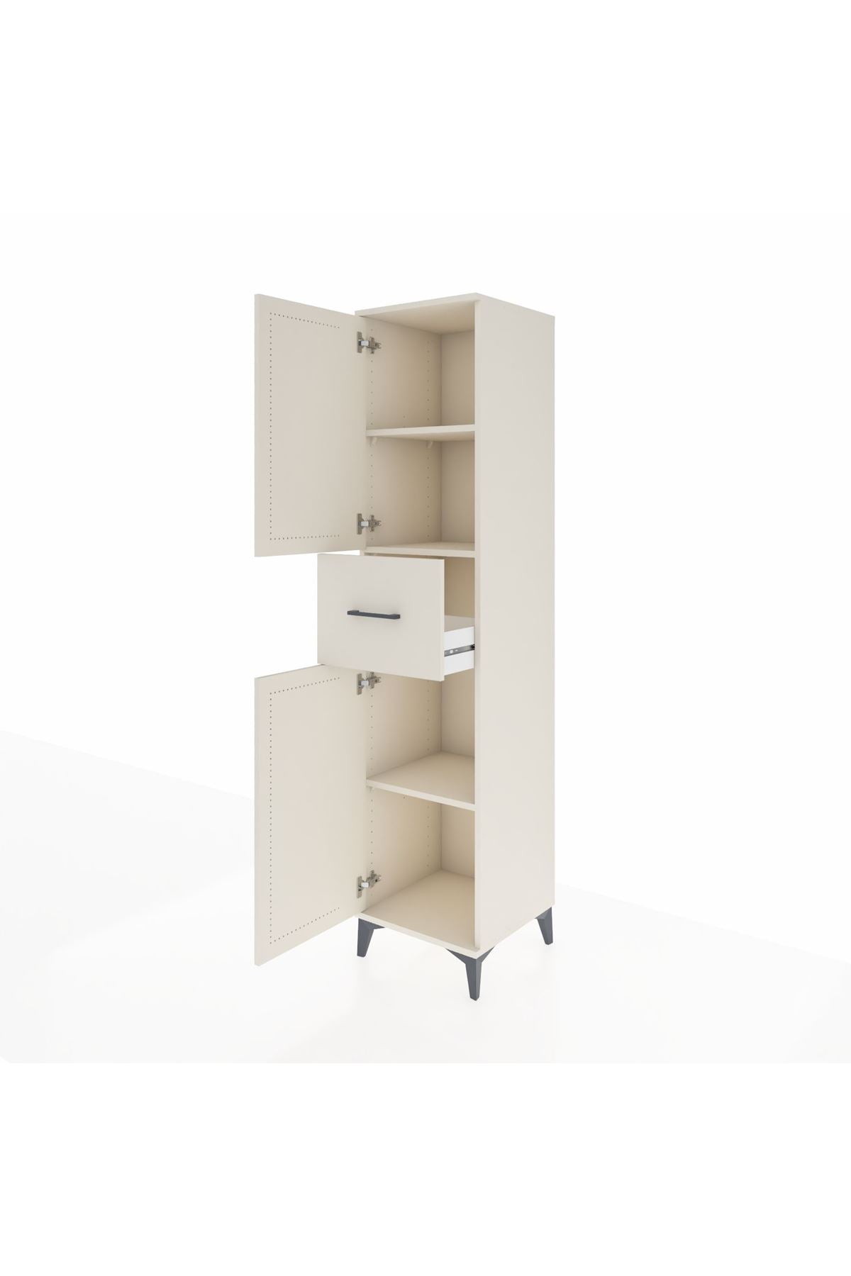 Hyperion Dolap 3 Raflı Tek Çekmeceli 2 Kapaklı 44x44x195 Aytaşı-Aytaşı