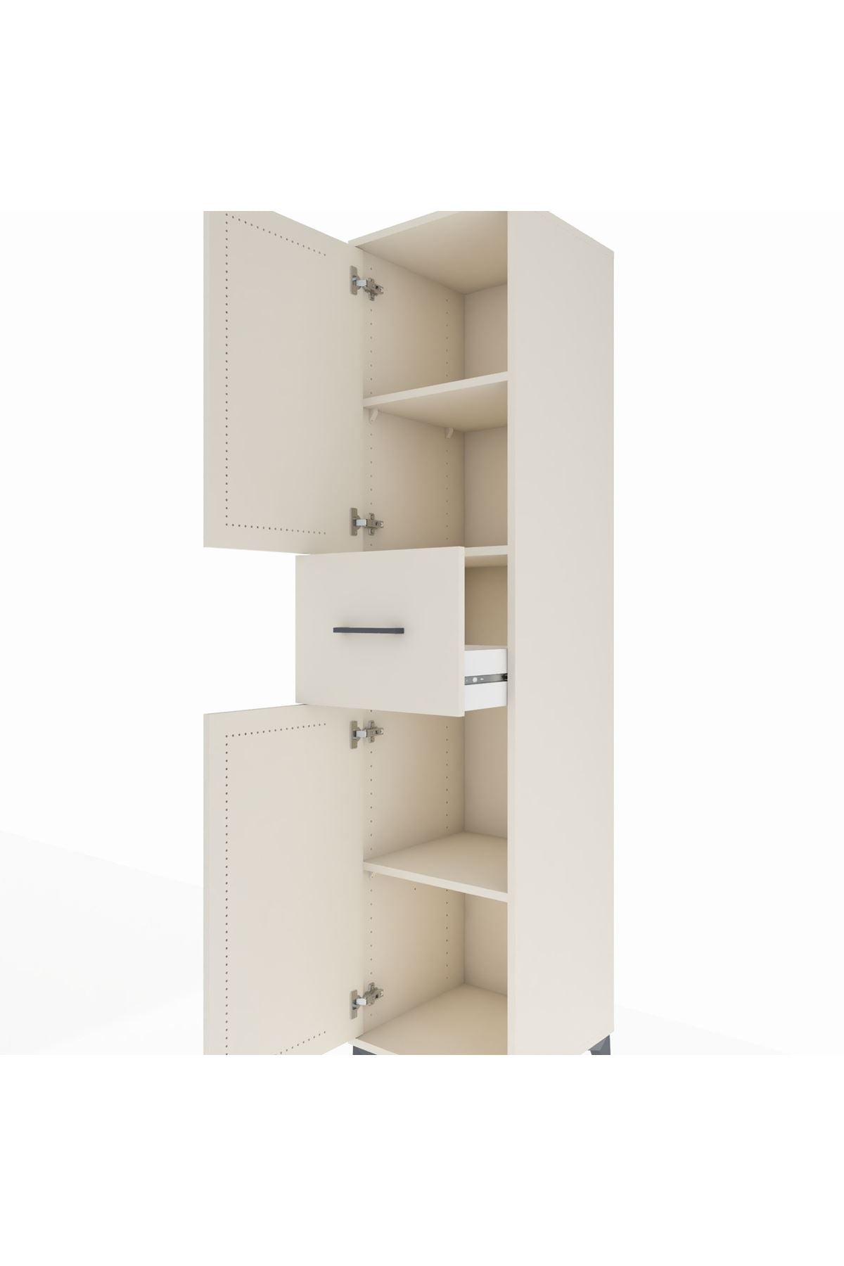 Hyperion Dolap 3 Raflı Tek Çekmeceli 2 Kapaklı 44x44x195 Aytaşı-Aytaşı