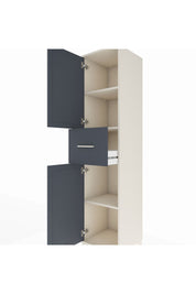 Hyperion Dolap 3 Raflı Tek Çekmeceli 2 Kapaklı 44x44x195 Aytaşı-Antrasit