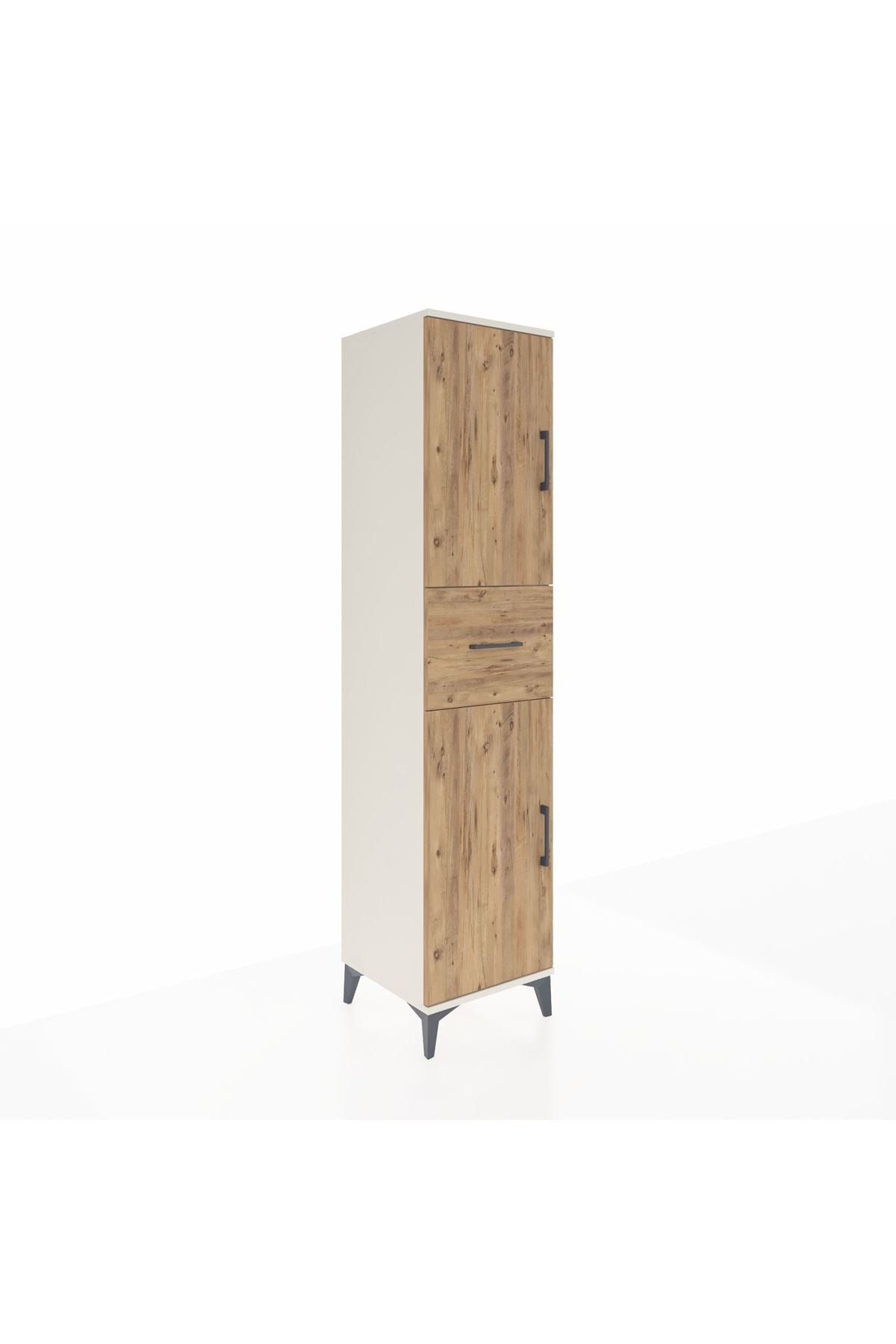 Hyperion Dolap 3 Raflı Tek Çekmeceli 2 Kapaklı 44x44x195 Aytaşı-Çam