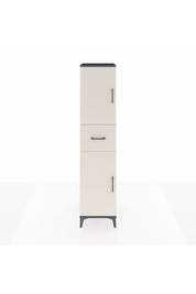 Hyperion Dolap 3 Raflı Tek Çekmeceli 2 Kapaklı 44x44x195 Antrasit-Aytaşı