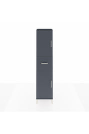 Hyperion Dolap 3 Raflı Tek Çekmeceli 2 Kapaklı 44x44x195 Antrasit-Antrasit