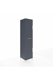 Hyperion Dolap 3 Raflı Tek Çekmeceli 2 Kapaklı 44x44x195 Antrasit-Antrasit