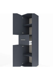 Hyperion Dolap 3 Raflı Tek Çekmeceli 2 Kapaklı 44x44x195 Antrasit-Antrasit