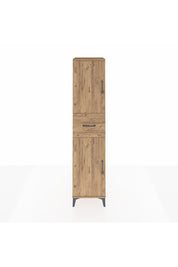 Hyperion Dolap 3 Raflı Tek Çekmeceli 2 Kapaklı 44x44x195 Çam-Çam