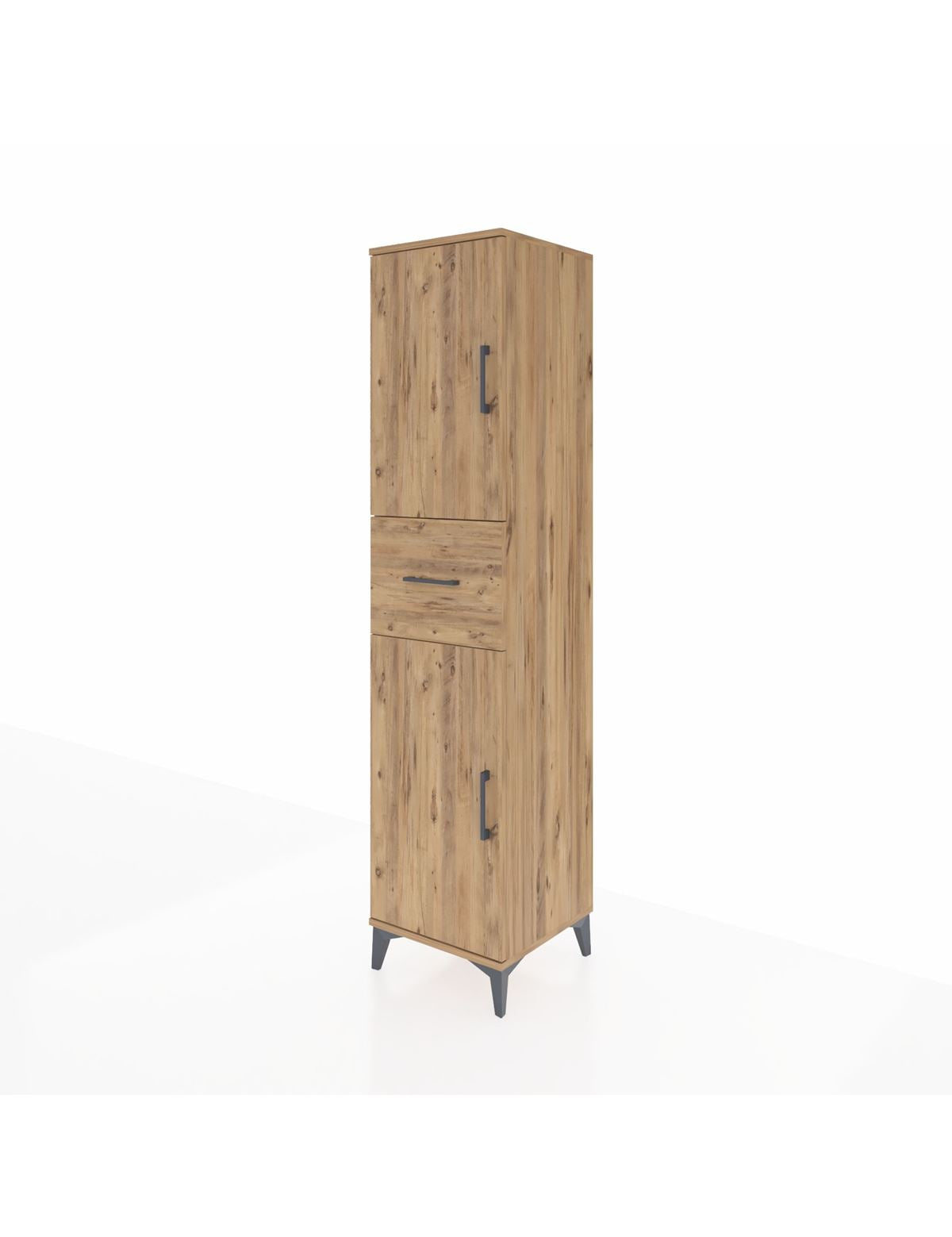 Hyperion Dolap 3 Raflı Tek Çekmeceli 2 Kapaklı 44x44x195 - S58M001V9B