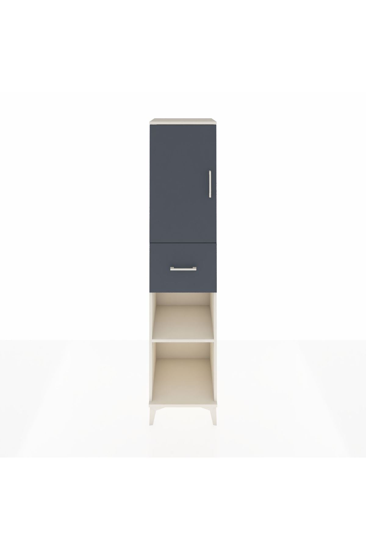 Hyperion Dolap 4 Raflı Tek Çekmeceli Tek Kapaklı 44x44x195 Aytaşı-Antrasit