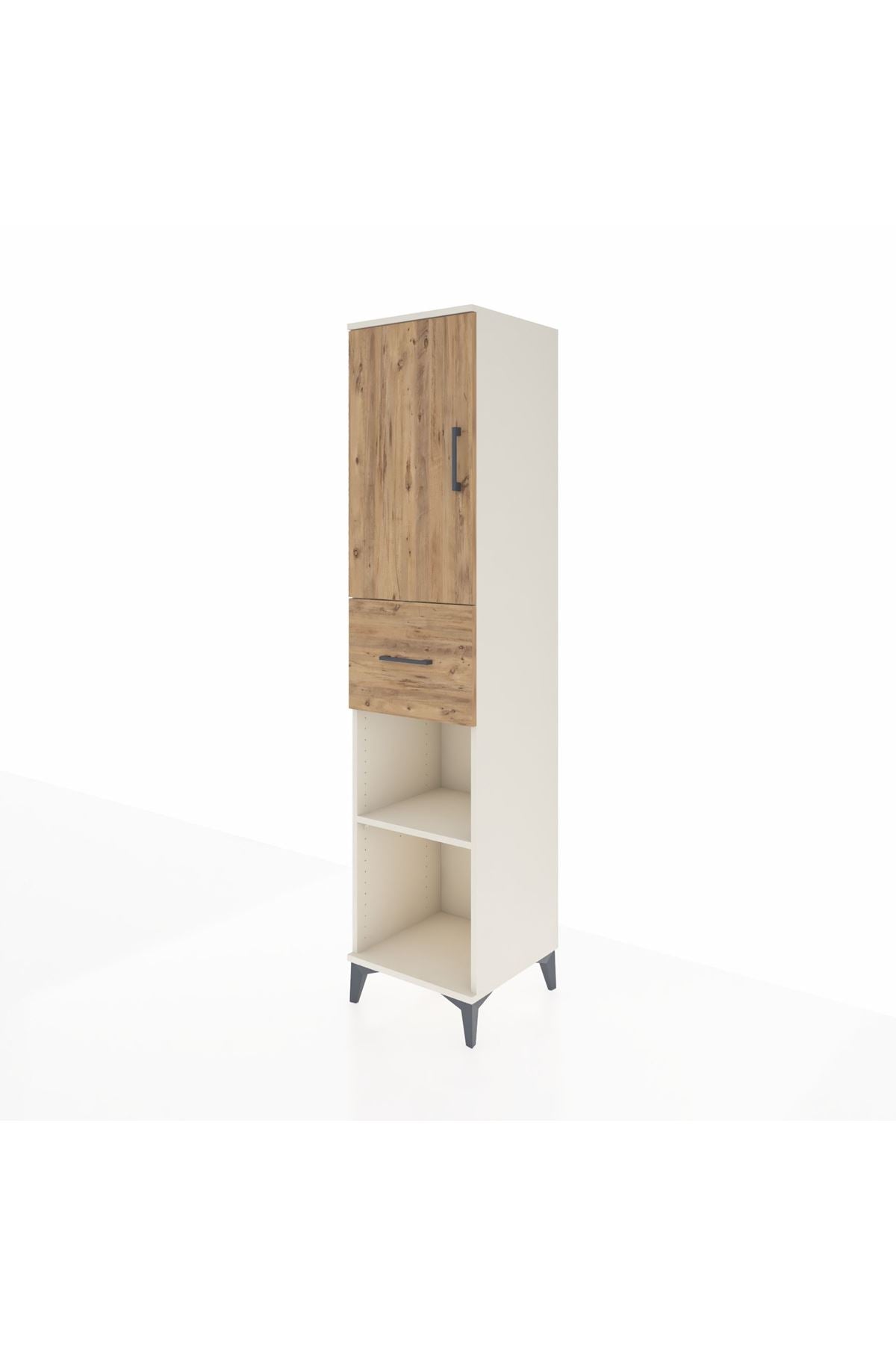 Hyperion Dolap 4 Raflı Tek Çekmeceli Tek Kapaklı 44x44x195 Aytaşı-Çam