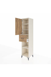 Hyperion Dolap 4 Raflı Tek Çekmeceli Tek Kapaklı 44x44x195 Aytaşı-Çam