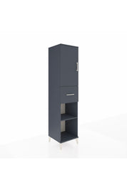 Hyperion Dolap 4 Raflı Tek Çekmeceli Tek Kapaklı 44x44x195 Antrasit-Antrasit