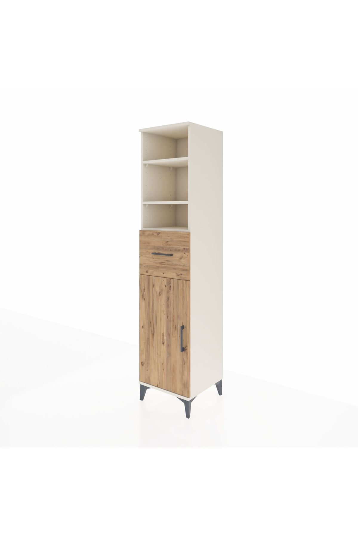 Hyperion Dolap 4 Raflı Tek Çekmeceli Tek Kapaklı 44x44x195 Aytaşı-Çam