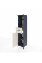 Hyperion Dolap 4 Raflı Tek Çekmeceli Tek Kapaklı 44x44x195 Antrasit-Aytaşı